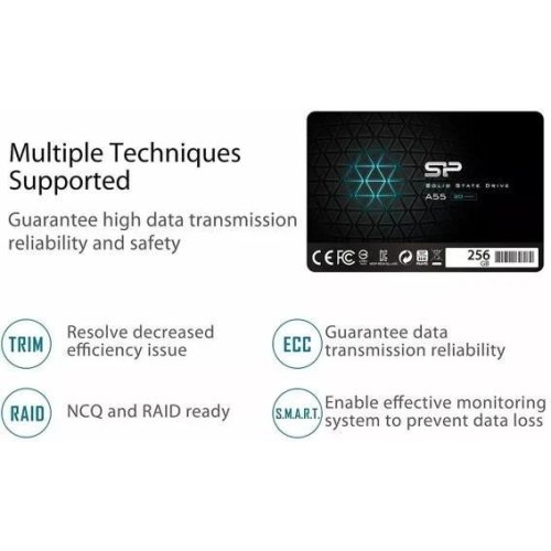 Накопичувач SSD 2.5 Silicon Power Ace A55 256GB SATAIII TLC (SP256GBSS3A55S25)