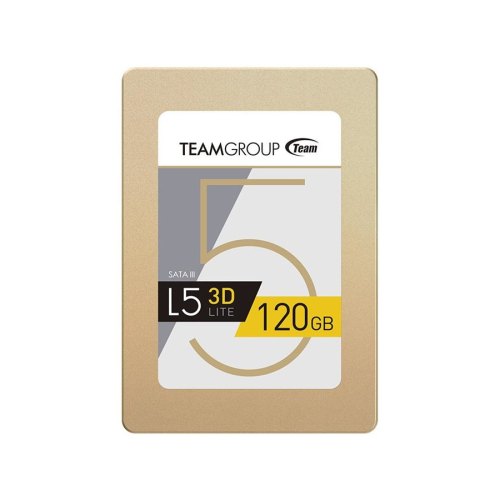Накопичувач SSD 2.5 120GB Team L5 Lite  Gold 3D V-NAND (T253TD120G3C101) SATA III, 470Mb / с (SATA 6 Гбит / с), 370Mb/s, 1.0 млн. годин, 100 x 69