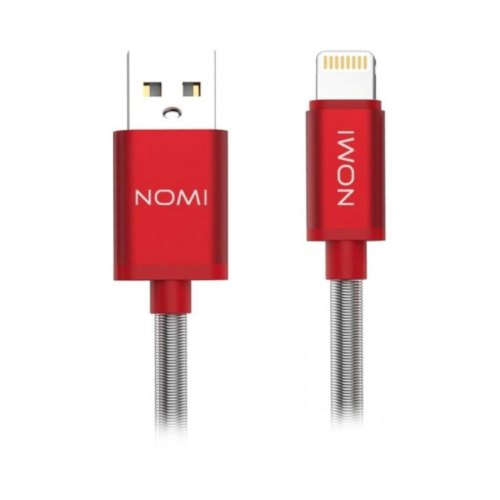 Кабель Nomi DCMQ 10i USB Lightning 1м red