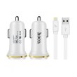 Автомобільний зарядний пристрій HOCO Z1 White + cable USB/Lightning