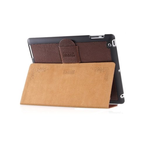 Чохол для планшету Apple iPad 3/4, iCarer, натуральна шкiра, Brown