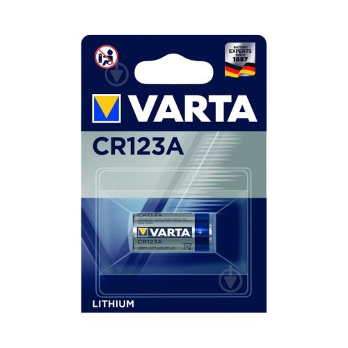 Varta 16340 (CR-123A) bat(3B) Lithium 1шт PHOTO (06205301401)