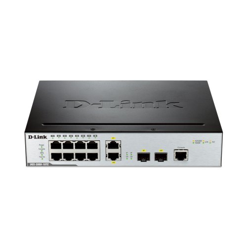 Комутатор D-Link DGS-3000-10TC 8port 10/100/1000 BaseT, 2 Combo/SFP
