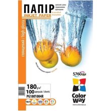 Папір ColorWay 10x15 (ПГ180-100) 180 г/м2, 100 аркушів, глянець