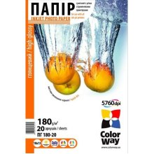 Папір ColorWay 10x15 (ПГ180-20) (PG1800204R) 180 г/м2, 20 аркушів, глянець