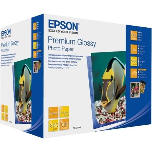 Папір EPSON 13x18 Premium gloss Photo (C13S042199) 500 аркушів, 250 г/м2, глянець