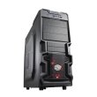 Корпус CoolerMaster K380 (RC-K380-KWN1) Miditower, ATX, без БП, чорний, 1xUSB 3.0, 1xUSB 2.0, Audio, прозора стінка