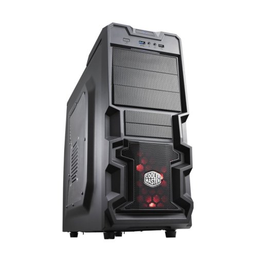 Корпус CoolerMaster K380 (RC-K380-KWN1) Miditower, ATX, без БП, чорний, 1xUSB 3.0, 1xUSB 2.0, Audio, прозора стінка