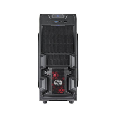 Корпус CoolerMaster K380 (RC-K380-KWN1) Miditower, ATX, без БП, чорний, 1xUSB 3.0, 1xUSB 2.0, Audio, прозора стінка
