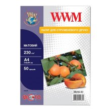 Папір WWM A4 (M230.50) 230 г/м2, 50 аркушів, матовий