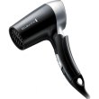 Фен Remington дорожній On The Go, 1400Вт, 2 режими, складна ручка, чорний