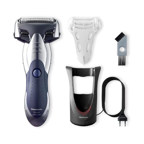 Бритва електрична Panasonic сіткова, 7600  об/хв, головок-3, Li-Ion, сухий+вологий, тример, срібно-синій