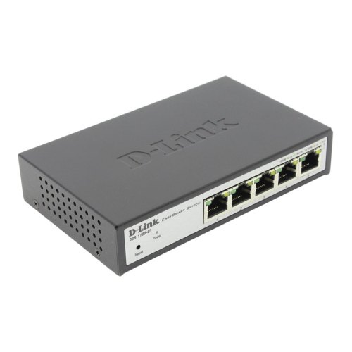 Комутатор мережевий D-Link DGS-1100-05 5x10/100/1000TX, Металевий