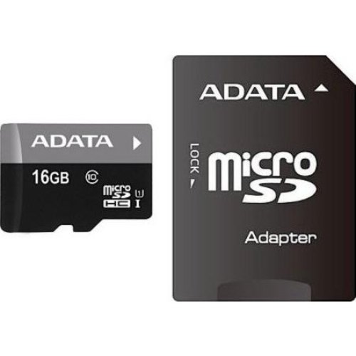 microSDHC карта 16GB A-Data class10 UHS-1 з SD адаптером (AUSDH16GUICL10-RA1)