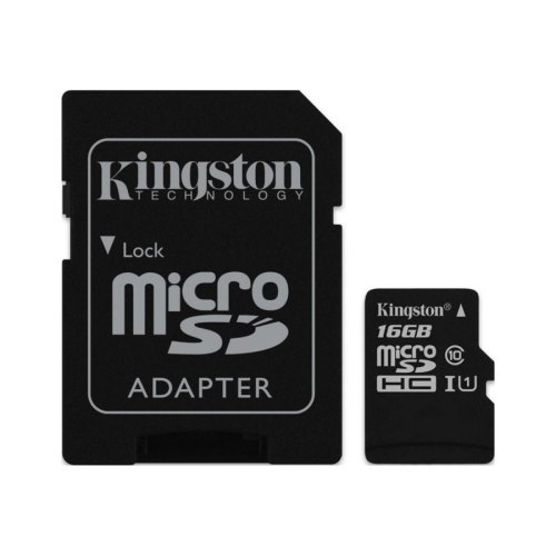 microSDHC карта 16Gb Kingston class10 з SD адаптером UHS-I (SDC10G2/16Gb) R45/W10MB/s