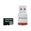 microSDHC карта 16Gb Transcend class10 з USB-зчитувачем (TS16GUSDHC10-P3)