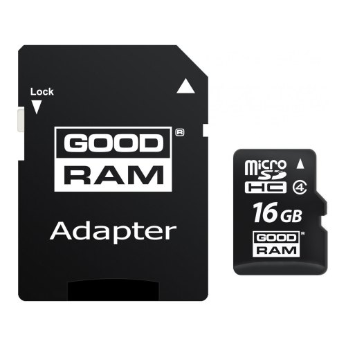 microSDHC карта 16Gb GoodRam class4 з SD адаптером (M40A-0160R11)