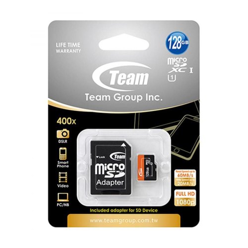 microSDXC карта 128GB Team class10 UHS-1 з SD адаптером (TUSDX128GUHS03)