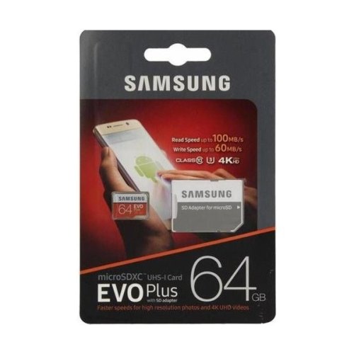 microSDXC карта 64Gb Samsung class10 EVO Plus UHS-I (MB-MC64GA/RU)