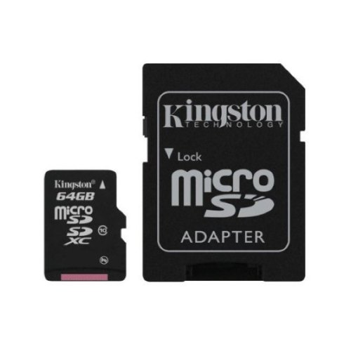 microSDXC карта 64Gb Kingston class10 з SD адаптером UHS-I (SDC10G2/64Gb) R45/W10MB/s