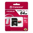 microSDXC карта 64GB Transcend Premium class10 UHS-1 з SD адаптером (TS64GUSDU1)