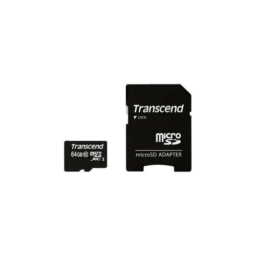 microSDXC карта 64Gb Transcend Premium class10 з SD адаптером UHS-I (TS64GUSDXC10) R45MB/s