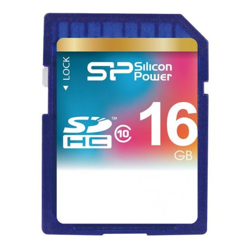 SDHC карта 16Gb Silicon Power class10 (SP016GbSDH010V10)