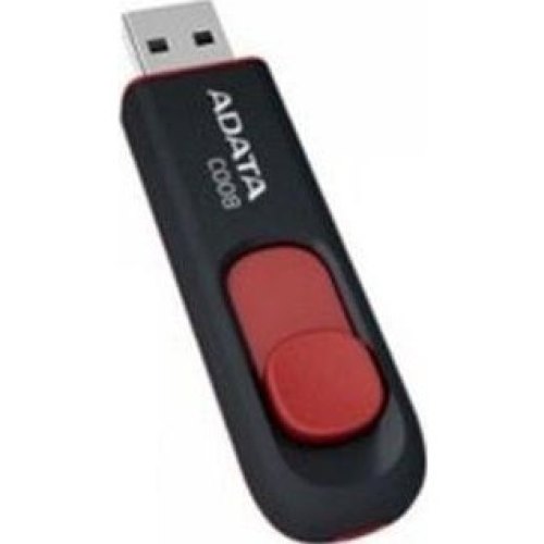 USB флеш 16GB A-Data C008 Black-Red (AC008-16G-RKD)