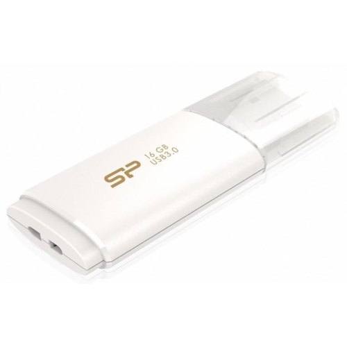 USB флеш 16Gb Silicon Power Blaze B06 White (SP016GbUF3B06V1W) пластик білий USB 3.0