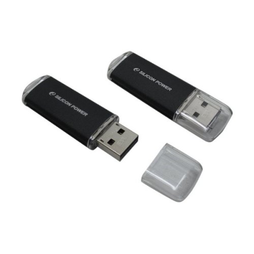 USB флеш 16Gb Silicon Power Ultima II Black (SP016GbUF2M01V1K) метал чорний USB 2.0