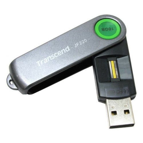USB флеш 16Gb Transcend JetFlash 220 Black (TS16GJF220) пластик чорний USB 2.0