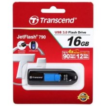 USB флеш 16GB Transcend JetFlash 790 Black Blue (TS16GJF790K)