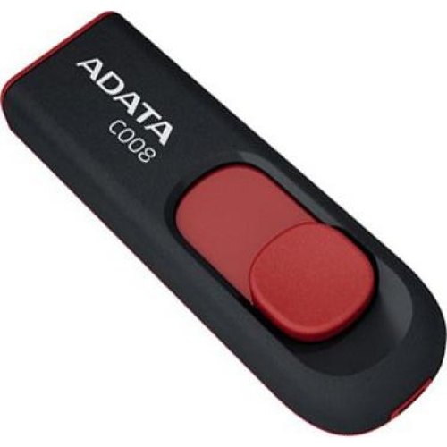USB флеш 32GB A-Data C008 Black Red (AC008-32G-RKD)