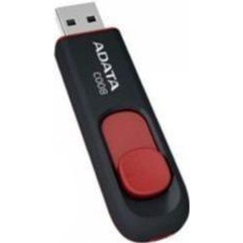 USB флеш 32GB A-Data C008 Black Red (AC008-32G-RKD)