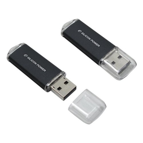 USB флеш 32Gb Silicon Power Ultima II Black (SP032GbUF2M01V1K) метал чорний USB 2.0