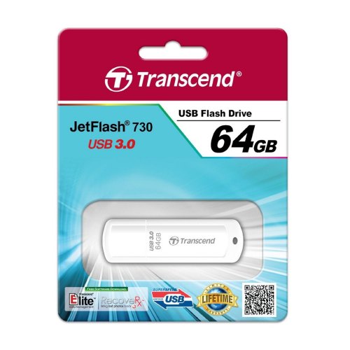USB флеш 64GB Transcend JetFlash 730 White (TS64GJF730)