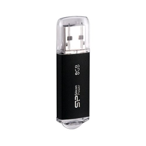 USB флеш 8Gb Silicon Power Ultima II Black (SP008GbUF2M01V1K) метал чорний USB 2.0