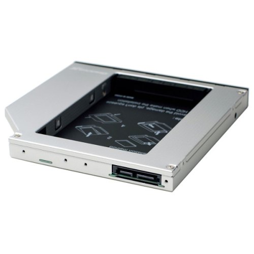 Адаптер підключення HDD 2.5'' у відсік приводу 126 х 127 x 12 мм ноутбука HDD/SSD SATA/mSATA, Grand-X (HDC-25)