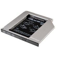 Адаптер підключення HDD 2.5'' у відсік приводу 129 x 130 x 9,5 мм ноутбука HDD/SSD SATA/mSATA, Grand-X (HDC-24)