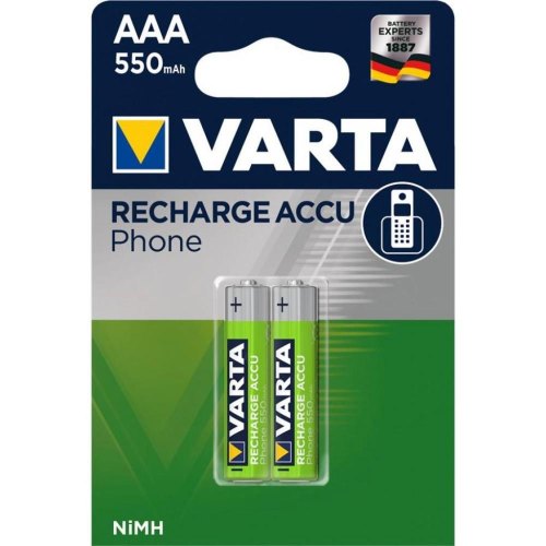 Акумулятор Varta AAA 550mAh NiMh 2шт PHONE (58397101402)