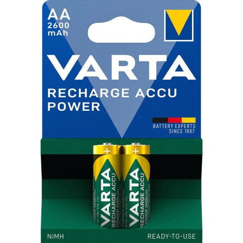 Акумулятор Varta AA 2600mAh NiMH 2шт Recharge Accu Power (05716101402)