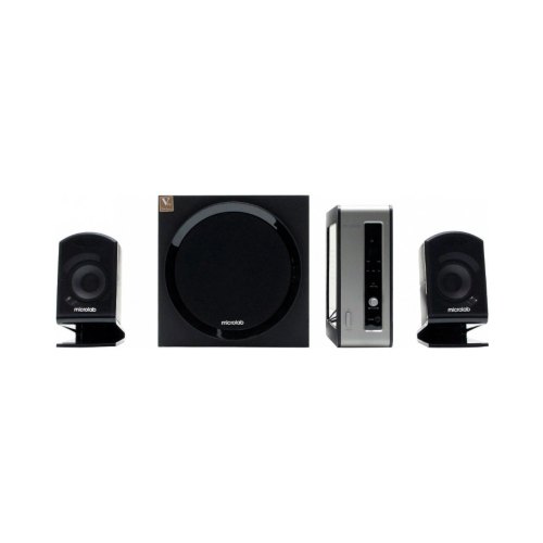 Акустична система 2.1, Microlab FC-550 Black, 24Вт+2х15Вт, саб-пластик/сат-пластик, ПДК