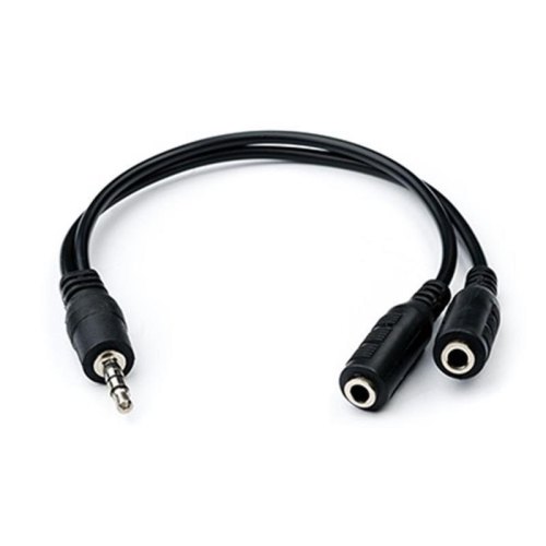 Аудіо-кабель miniJack 3.5mm (папа) to 2 х miniJack 3.5mm (мама), 10см, Atcom (16850), стерео, пакет, 0.1м