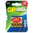 Батарейка GP ULTRA + ALKALINE 24AUP-U4 лужна LR03, AAA 4шт на блістері