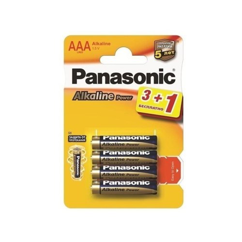Батарейка Panasonic ALKALINE POWER AAA BLI 4 (3+1)