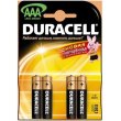 Батарейка Duracell AAA bat Alkaline 4шт Basic 81267217
