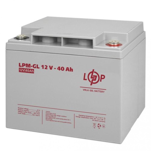Батарея до ПБЖ, 12В, 40Ач, GL, LogicPower (4154)