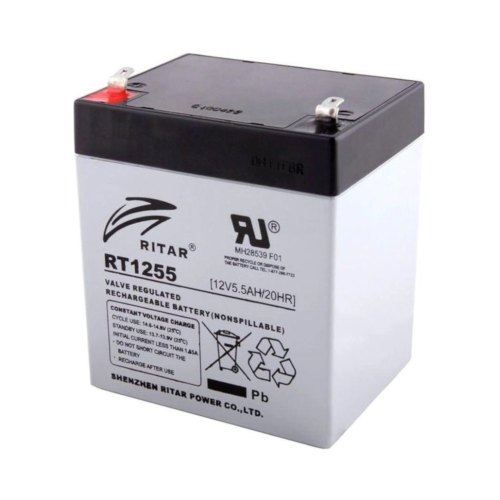 Акумуляторна батарея Ritar Power RT1255, 12В, 5.5Аг, Gray Case