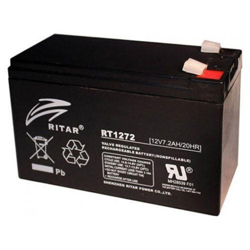 Акумуляторна батарея Ritar Power RT1272B, 12В, 7.2Аг, Black Case
