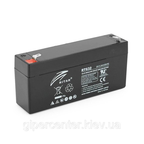 Акумуляторна батарея Ritar Power RT632, 6В, 3.2Аг